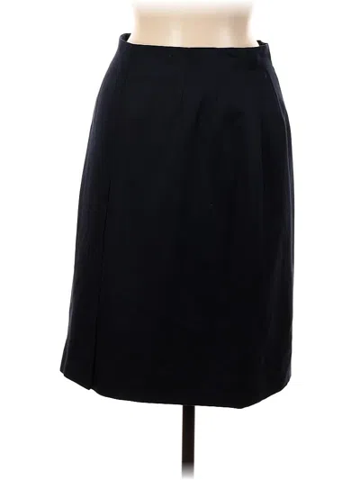 Pre-owned Ferragamo Silk Skirt In Black