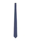 Ferragamo Classic Blue Silk Tie With Repeating Pattern