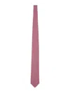 Ferragamo Patterned Slim Width Silk Tie In Pink