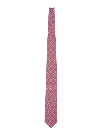 Ferragamo Silk Tie In Pink
