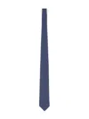 Ferragamo Classic Blue Silk Tie With Repeating Pattern In Blue