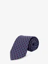 Ferragamo Gancini Jacquard Silk Tie In Blue