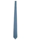 Ferragamo Slim Tie Standard Length Textured Weave In Blue