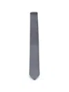Ferragamo Printed Silk Tie In Gray