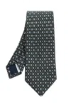 Ferragamo Silk Tie In Green