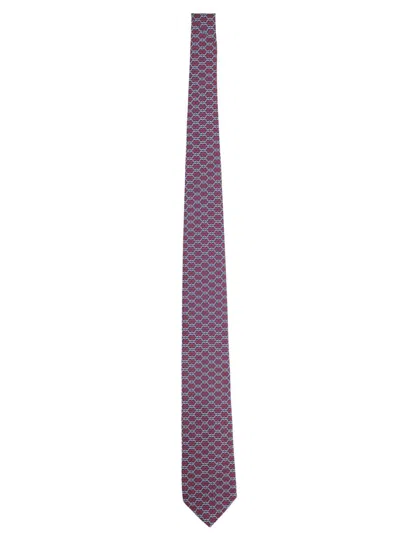Ferragamo Silk Tie In Purple