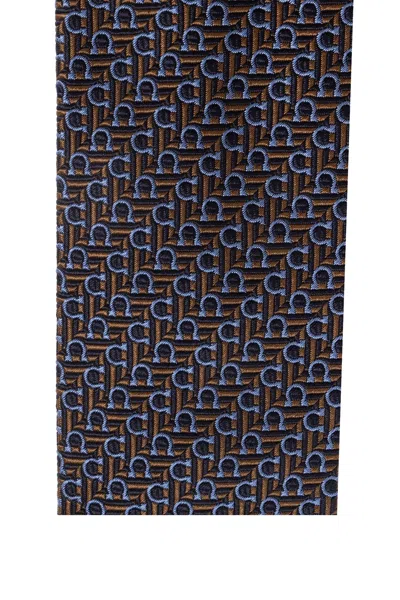 Ferragamo Silk Tie In Multicolour