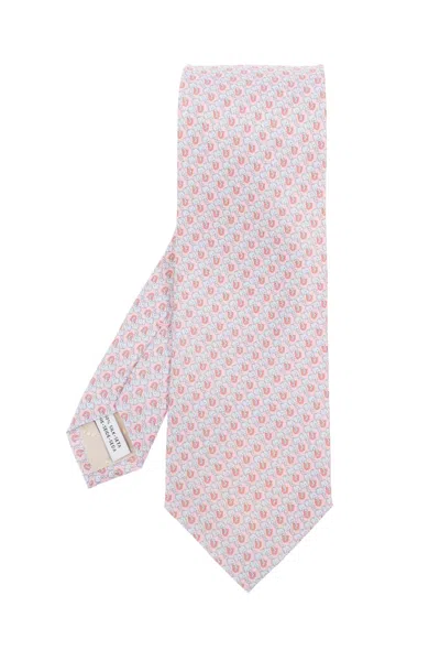 Ferragamo Silk Tie In Pink