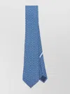 Ferragamo Polka-dot Pattern Silk Tie In Blue