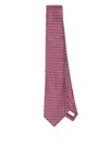 Ferragamo Silk Tie In Red