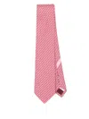 Ferragamo Silk Tie In Red