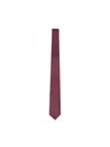 Ferragamo Wool Tie Gancini Print In Red