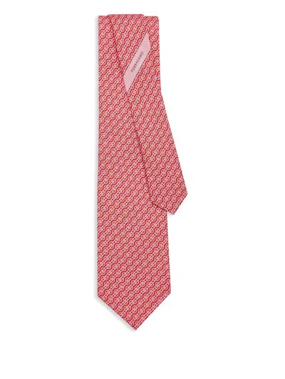 Ferragamo Silk Tie In Pink