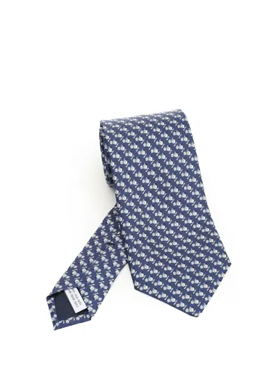 Ferragamo Silk Tie Ties And Bow Ties Blue