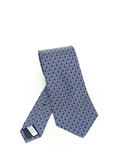 Ferragamo Silk Tie Ties And Bow Ties Blue