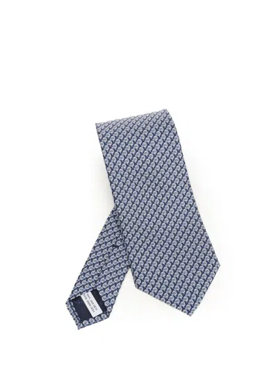 Ferragamo Silk Tie Ties And Bow Ties Blue