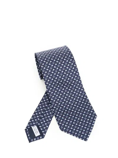 Ferragamo Silk Tie Ties And Bow Ties Blue
