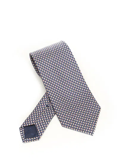 Ferragamo Silk Tie Ties And Bow Ties Blue