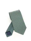 Ferragamo Silk Tie Ties And Bow Ties Green In Green