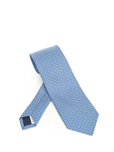 Ferragamo Silk Tie Ties And Bow Ties Light Blue
