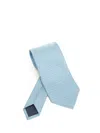 Ferragamo Silk Tie Ties And Bow Ties Light Blue In Blue