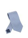 Ferragamo Silk Tie Ties And Bow Ties Light Blue In Blue