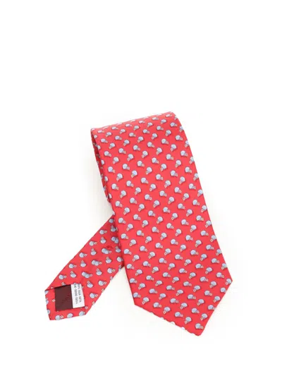 Ferragamo Silk Tie Ties And Bow Ties Red