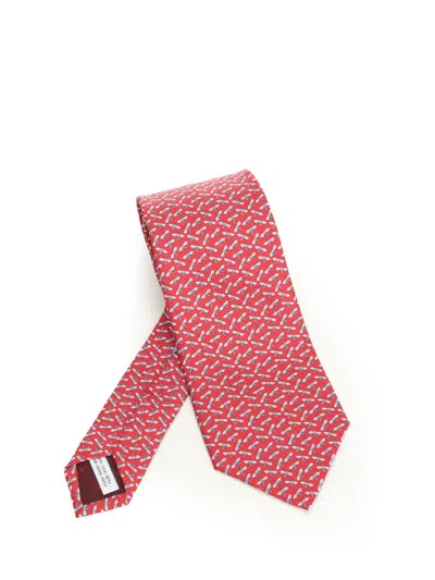 Ferragamo Silk Tie Ties And Bow Ties Red