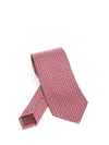 Ferragamo Silk Tie Ties And Bow Ties Red In Pink