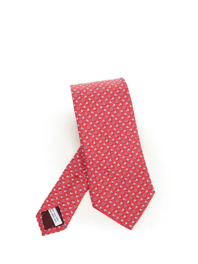 Ferragamo Silk Tie Ties And Bow Ties Red