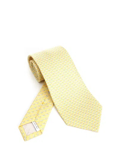 Ferragamo Silk Tie Ties And Bow Ties Yellow