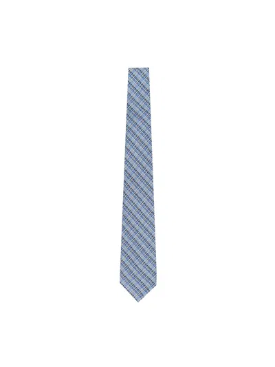 Ferragamo Silk Tie With Gancini Chain Print