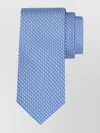 Ferragamo Silk Tie With Ice Cream Pattern In Blue