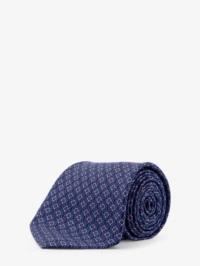 FERRAGAMO SILK TIE WITH TETRIS PRINT