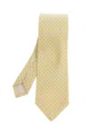 Ferragamo Silk Tie In Yellow