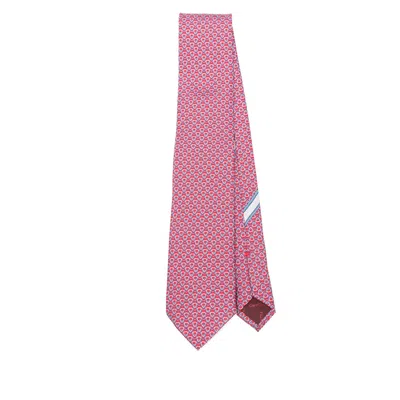 Ferragamo Silk Ties & Papillon In Pink
