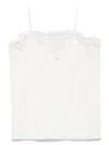 Ferragamo Top In Crepe Bianco Donna In White