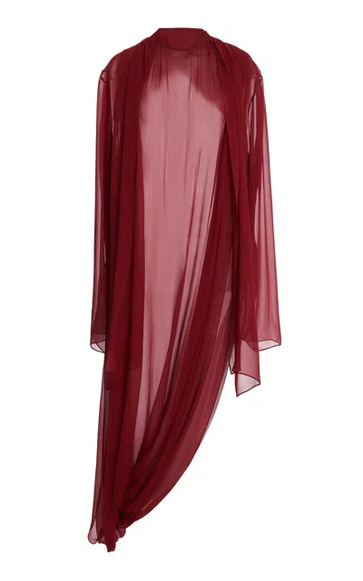 Ferragamo Silk Top In Red