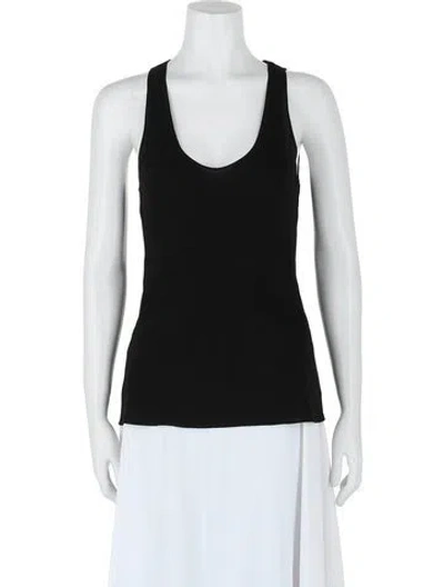 Pre-owned Ferragamo Silk Top W/ Tags In Black