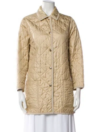 Pre-owned Ferragamo Silk Utility Jacket In Neutral