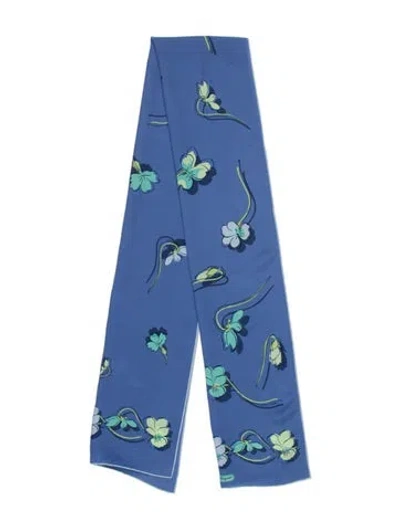 Pre-owned Ferragamo Silk Vintage Bandeau In Blue