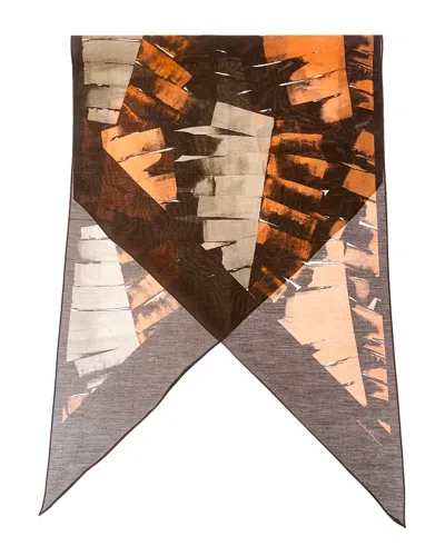 Ferragamo Silk-blend Scarf In Multi