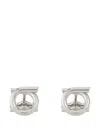 Ferragamo Silver Brass Accessory In Metallic