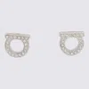 Ferragamo Silver Tone Metal Earrings In Metallic