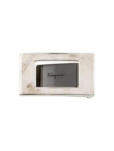 Pre-owned Ferragamo Silver Buckle