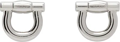 Ferragamo Silver Gancini Cuff Links In Gem Ottone Palladio