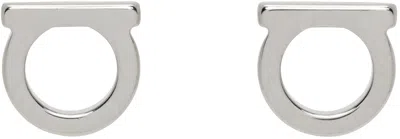 Ferragamo Silver Gancini Earrings In 002 Palladioluc