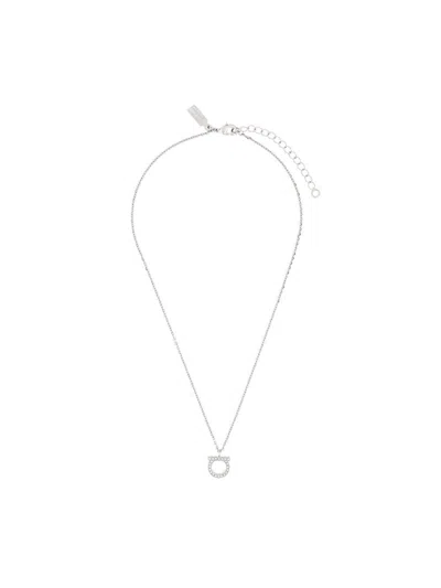 FERRAGAMO SILVER GANCINI NEACKLACE