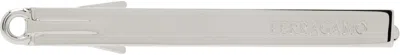 Ferragamo Silver Gancio Tie Bar In F.cr.ottone Palladio