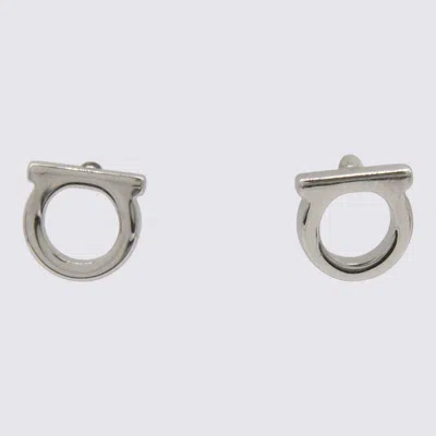 FERRAGAMO SILVER METAL EARRINGS